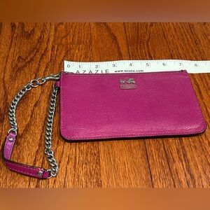 Magenta Coach Wristlet